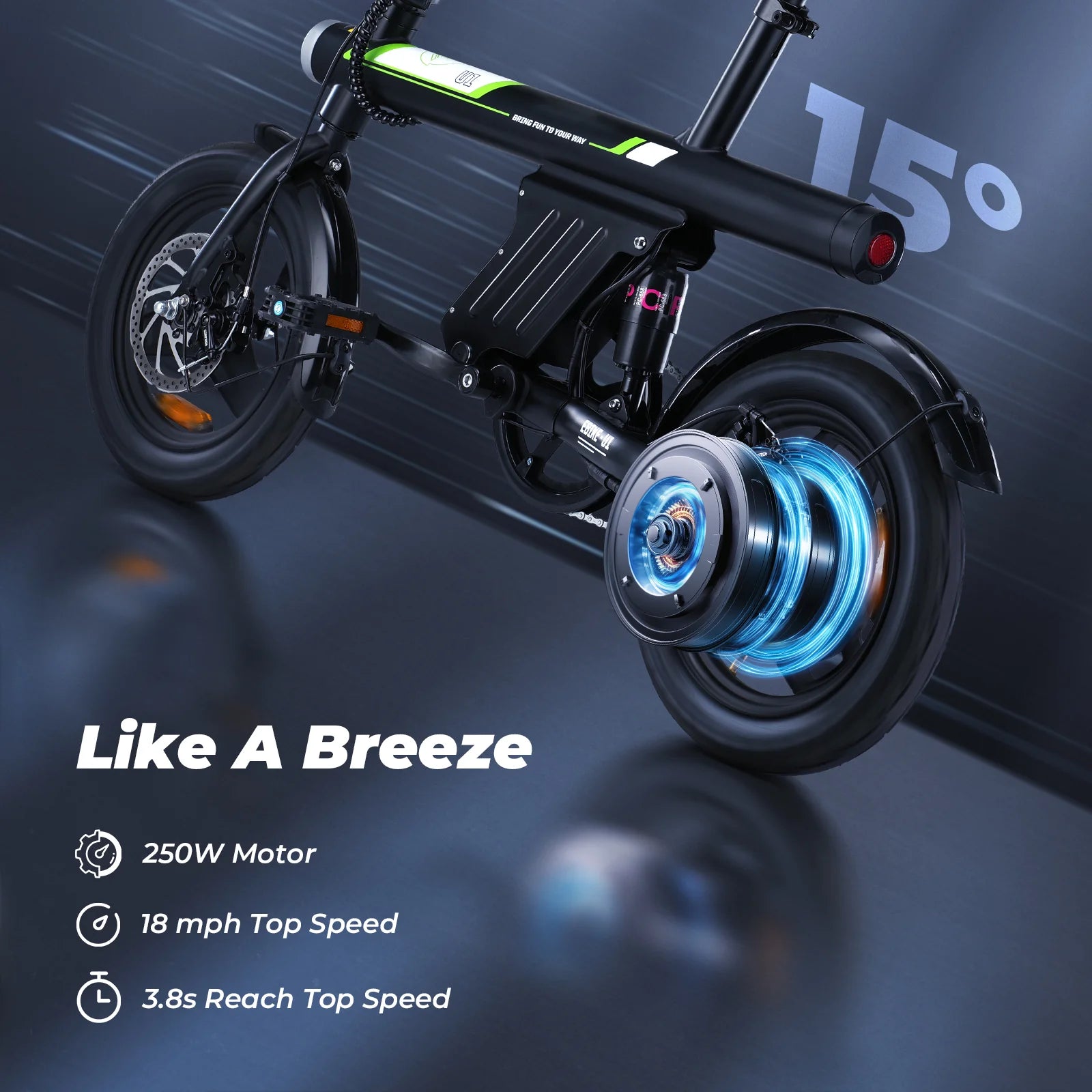 iScooter U1 Foldable Electric Bike 500W