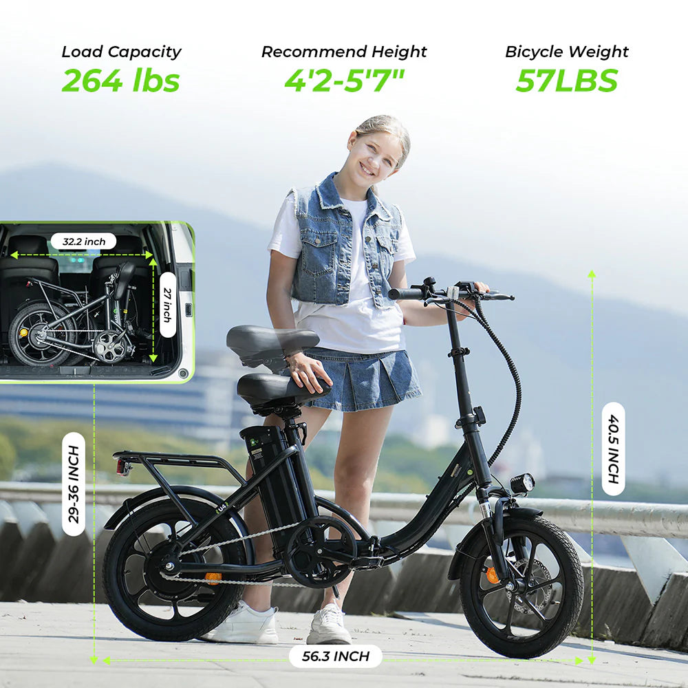 iScooter U4 Low Step Through Foldable Electric Bike