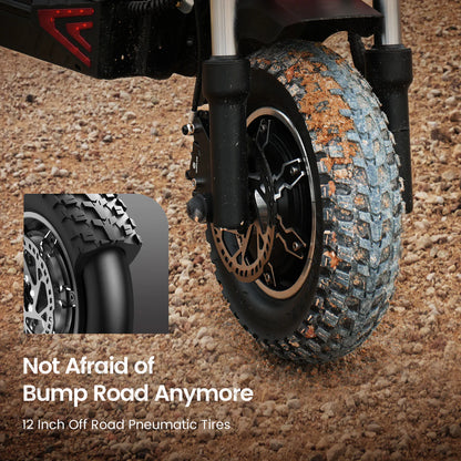 iScooter iX8 Off-Road Tires Electric Scooter for Adults 2400W Dual Motor Up to 38MPH